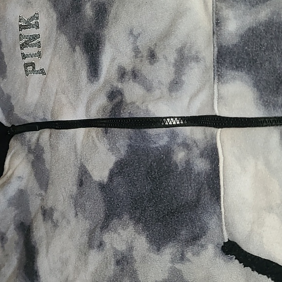 RARE PINK Victoria's secret black and white sequin reversible zip up - Picture 13 of 16